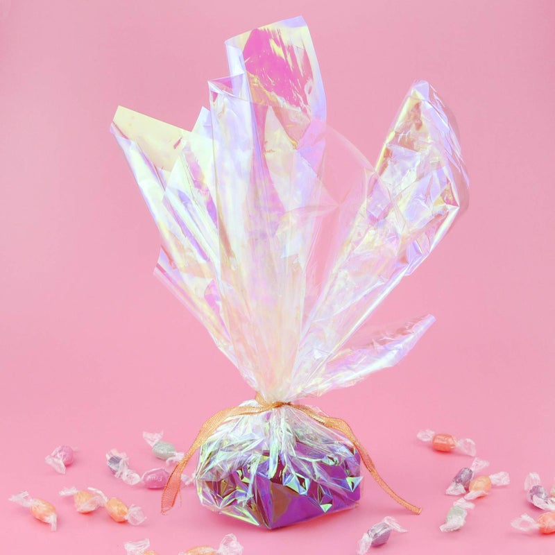 Bskifnn 20pcs Cellophane Wrap Paper Clear Rainbow Color for Birthday Mother 's Day Valentine 's Day Christmas Gift Candy Package Flower Wrapping 20.5 "" x23.6 "" - Image 2